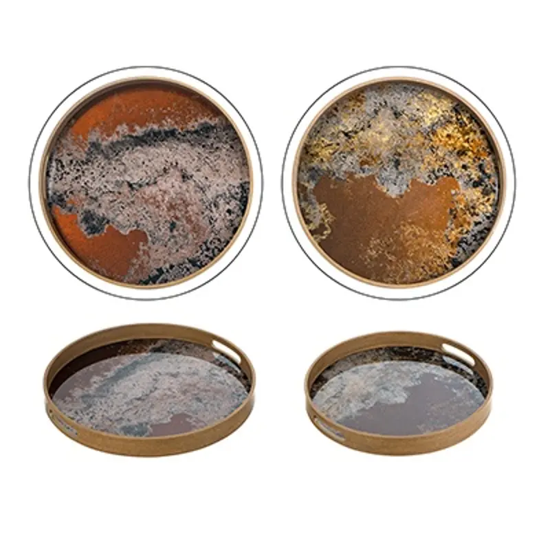 Rolli Small Round Glass Multicolor Tray