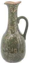 Sara Small Ceramic Green Floral Pitcher Vase