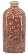 Arden Small Red Ceramic Floral Accent Vase
