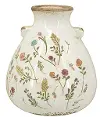 Round Ceramic Floral Vase