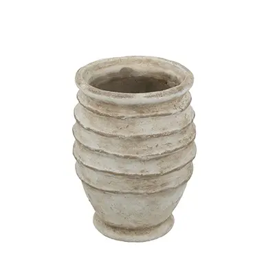 Decorative Beige Sand and Cement Vase-1