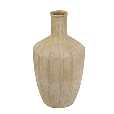 Terracotta Gold Accent Vase-1