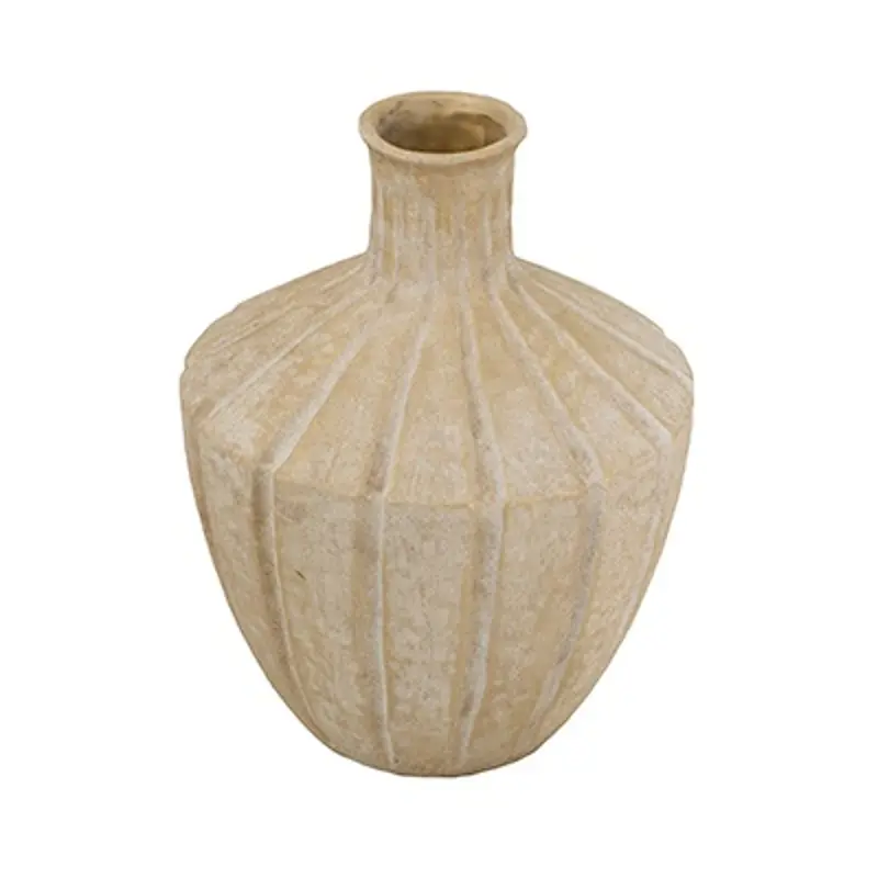 Terracotta Gold Accent Vase