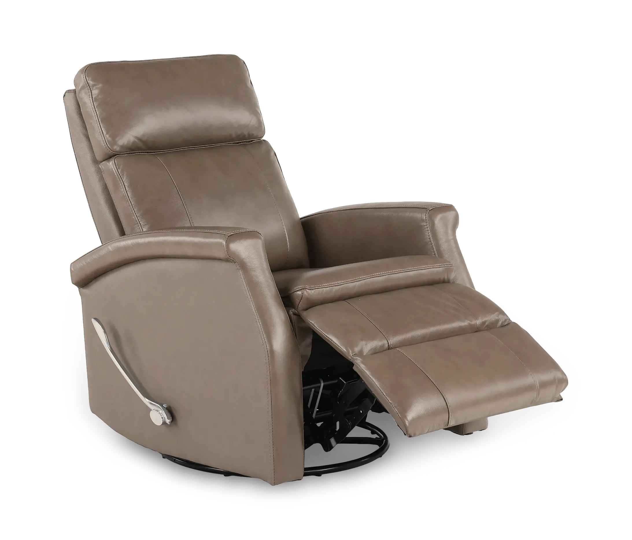 Bristol Graphite Gray Manual Swivel Glider Recliner-5