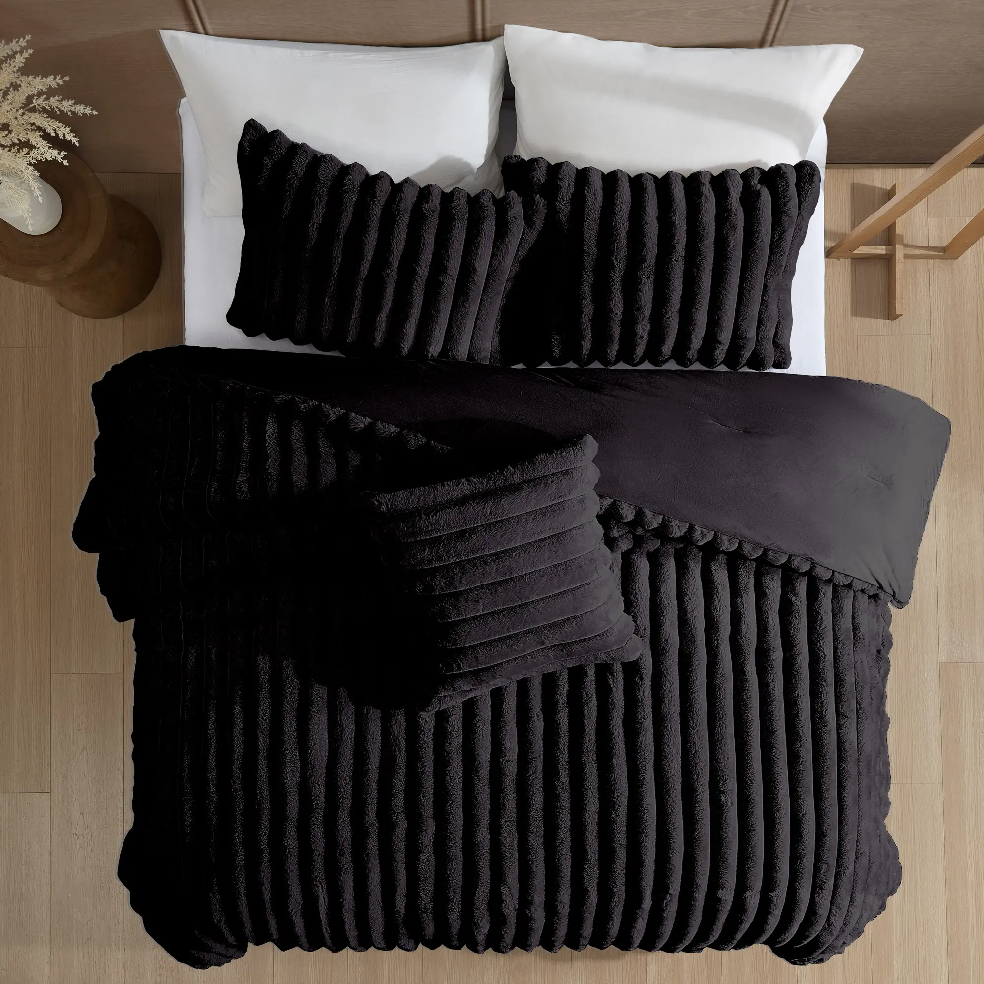 Channel Faux Queen 4-Piece Comforter Set-2