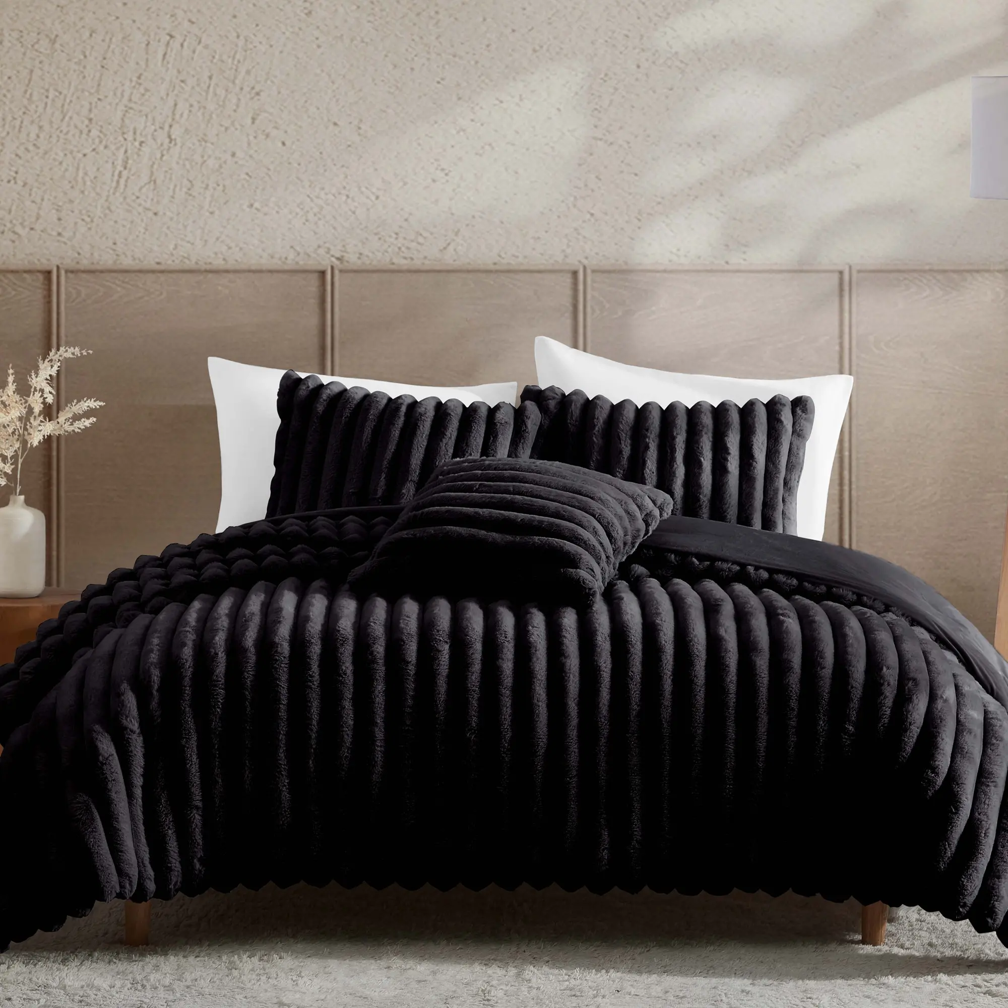 Channel Faux Queen 4-Piece Comforter Set-5