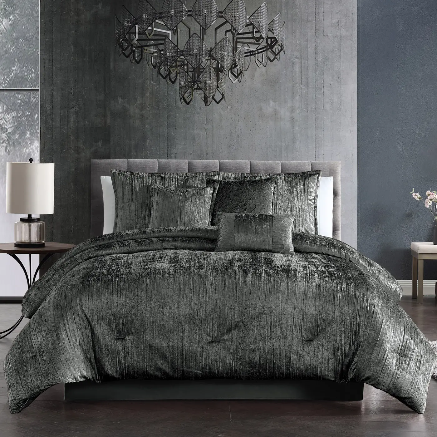 Charcrinkle King 7 Piece Comforter Set-1