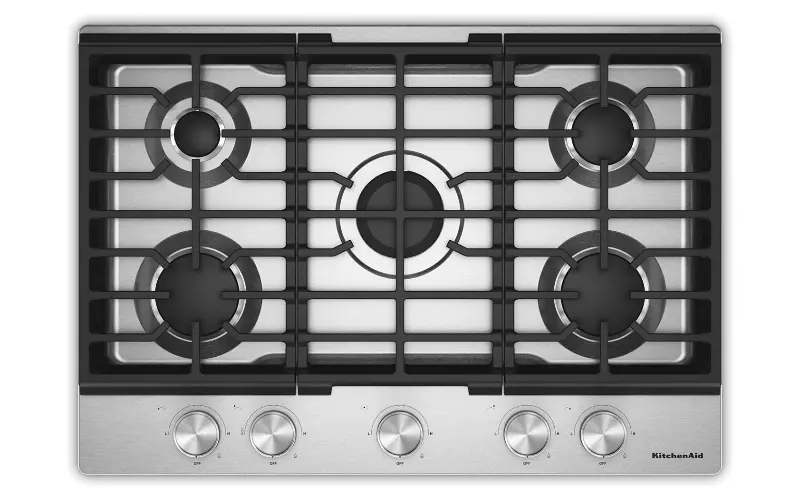 KitchenAid 30 Inch Gas Cooktop - Stainless Steel