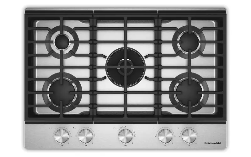 KitchenAid 30 Inch Gas Cooktop - Stainless Steel
