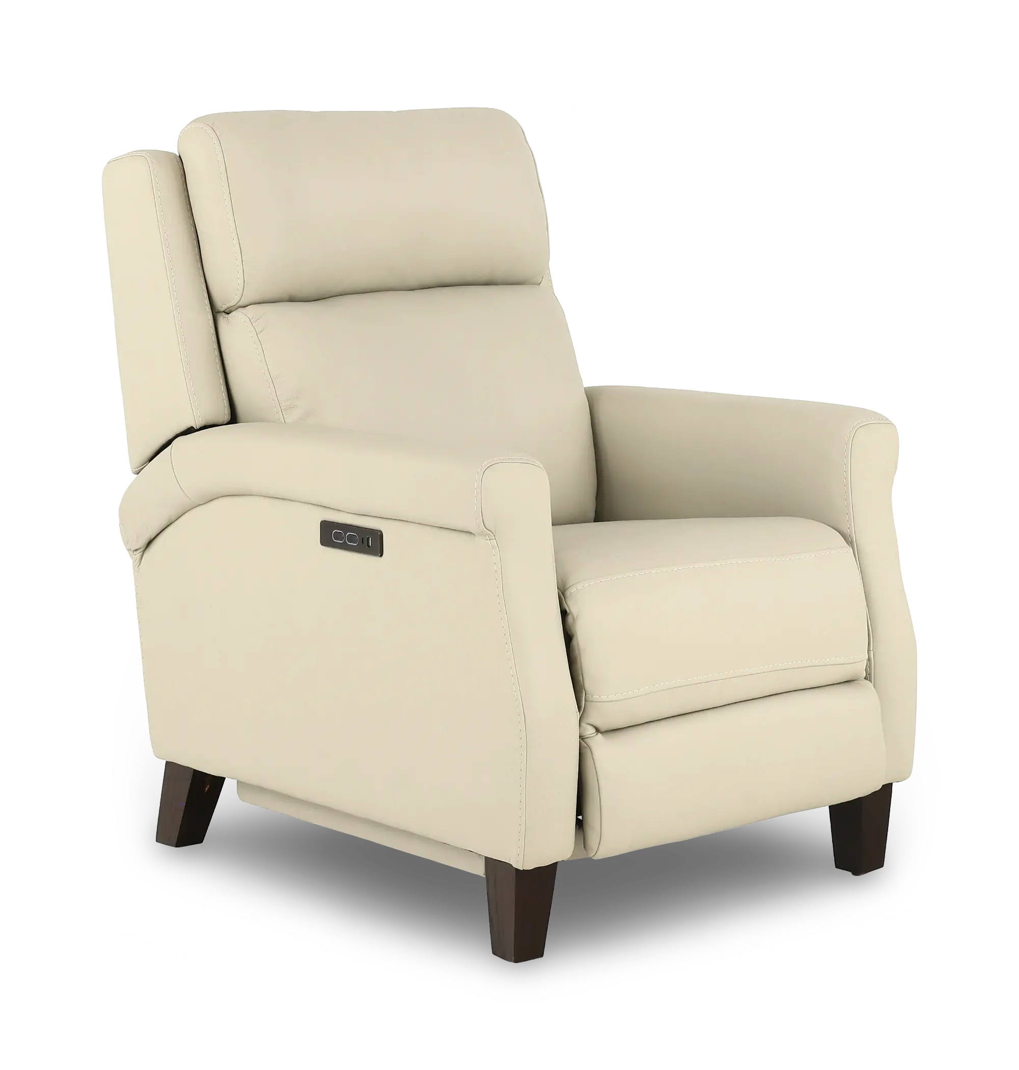 Finley Alabaster Leather High-Leg Power Recliner-1