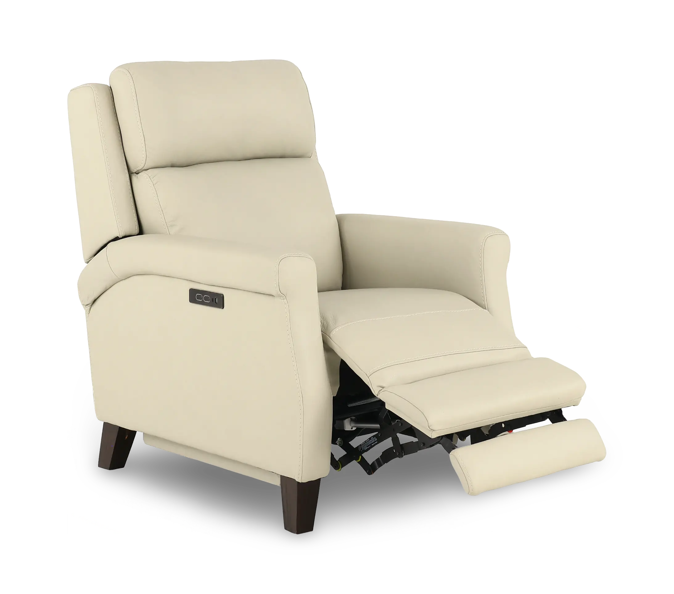 Finley Alabaster Leather High-Leg Power Recliner-5
