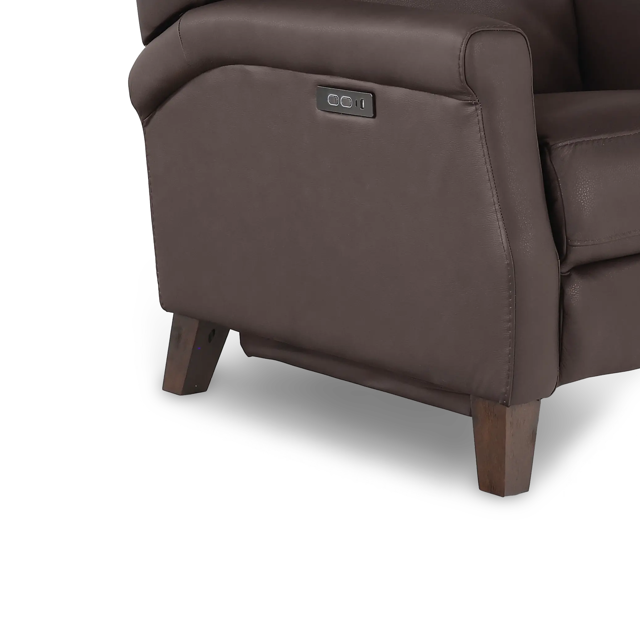 Finley Chocolate Brown Leather High-Leg Power Recliner-10
