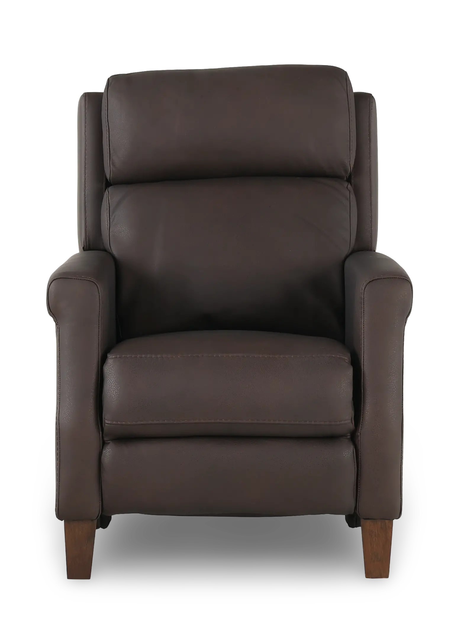 Finley Chocolate Brown Leather High-Leg Power Recliner-4