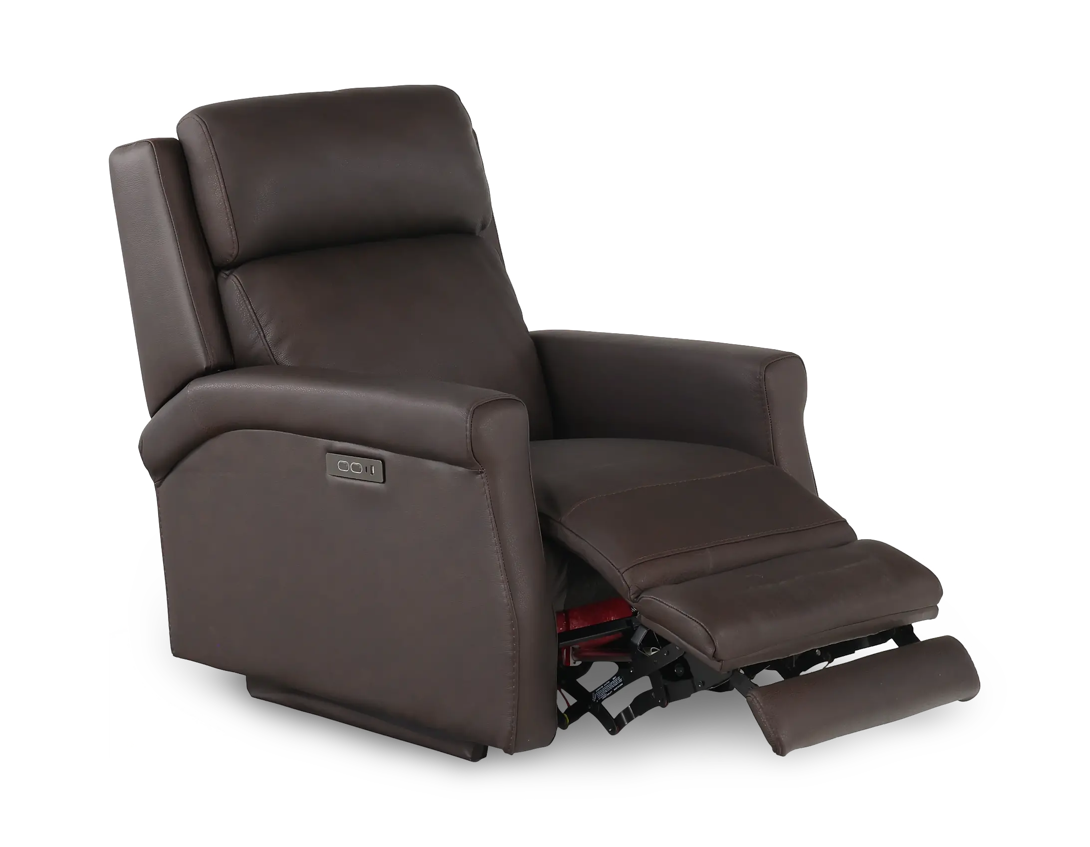 Finley Chocolate Brown Leather High-Leg Power Recliner-5
