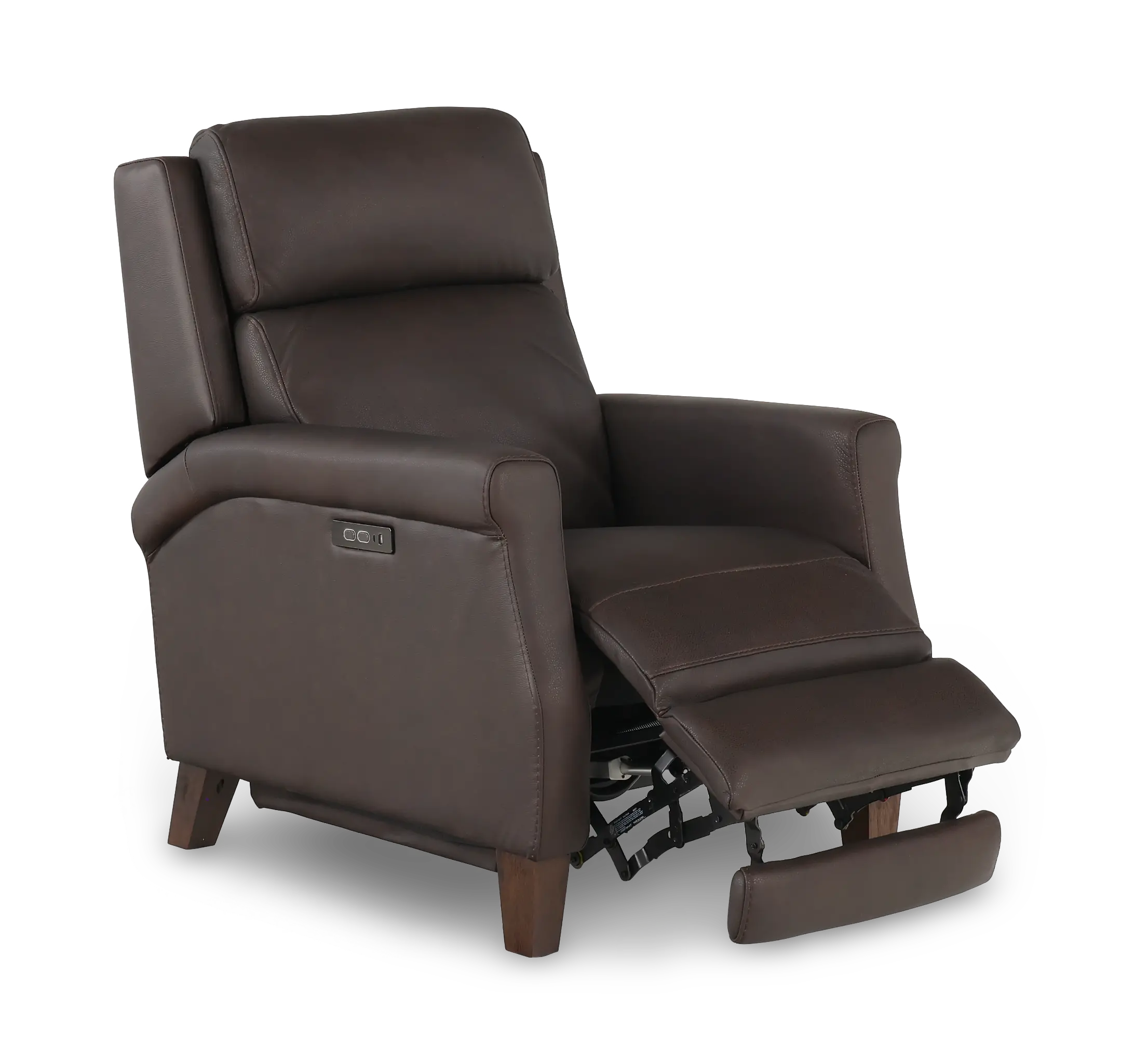 Finley Chocolate Brown Leather High-Leg Power Recliner-5