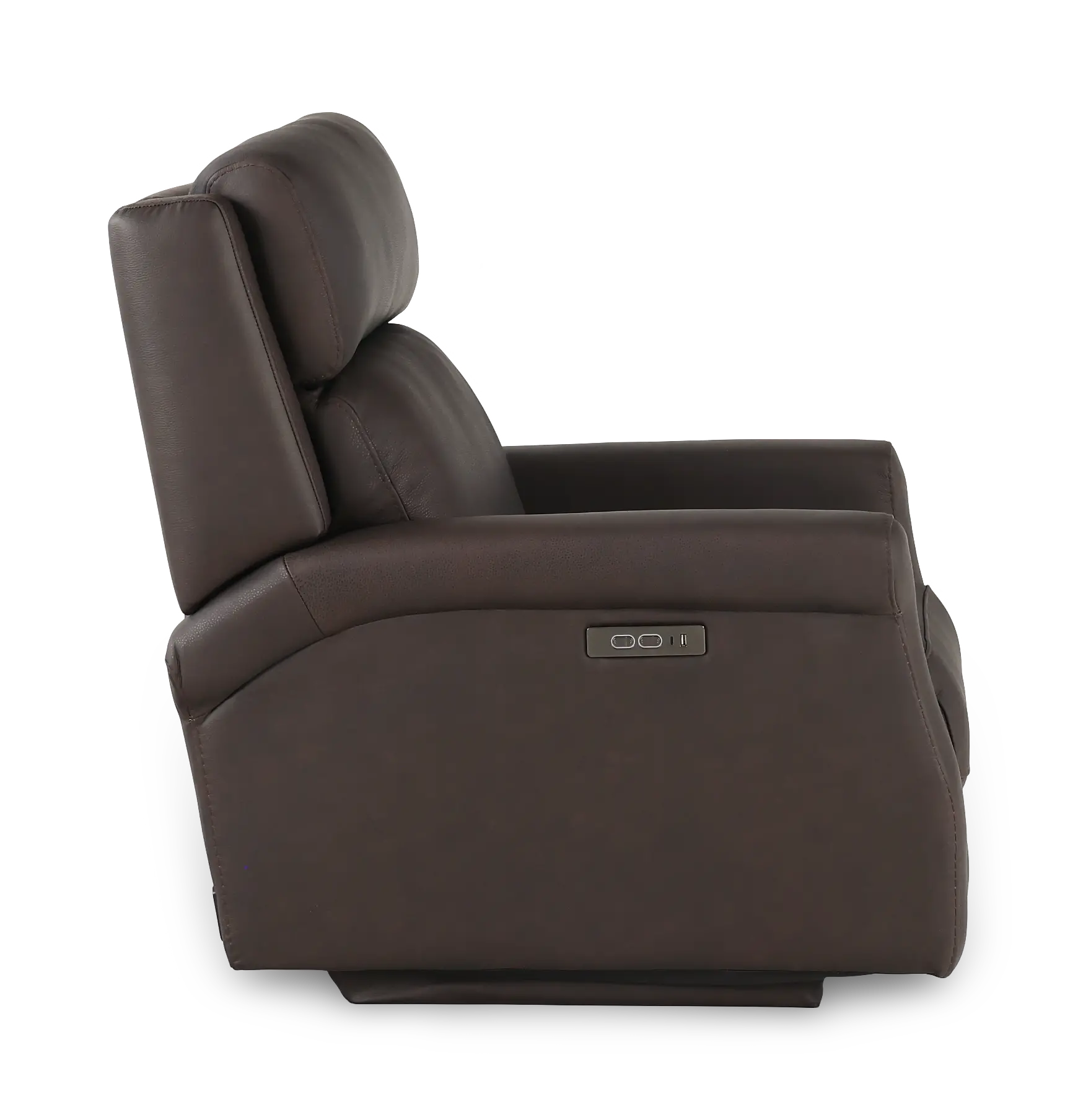 Finley Chocolate Brown Leather High-Leg Power Recliner-6