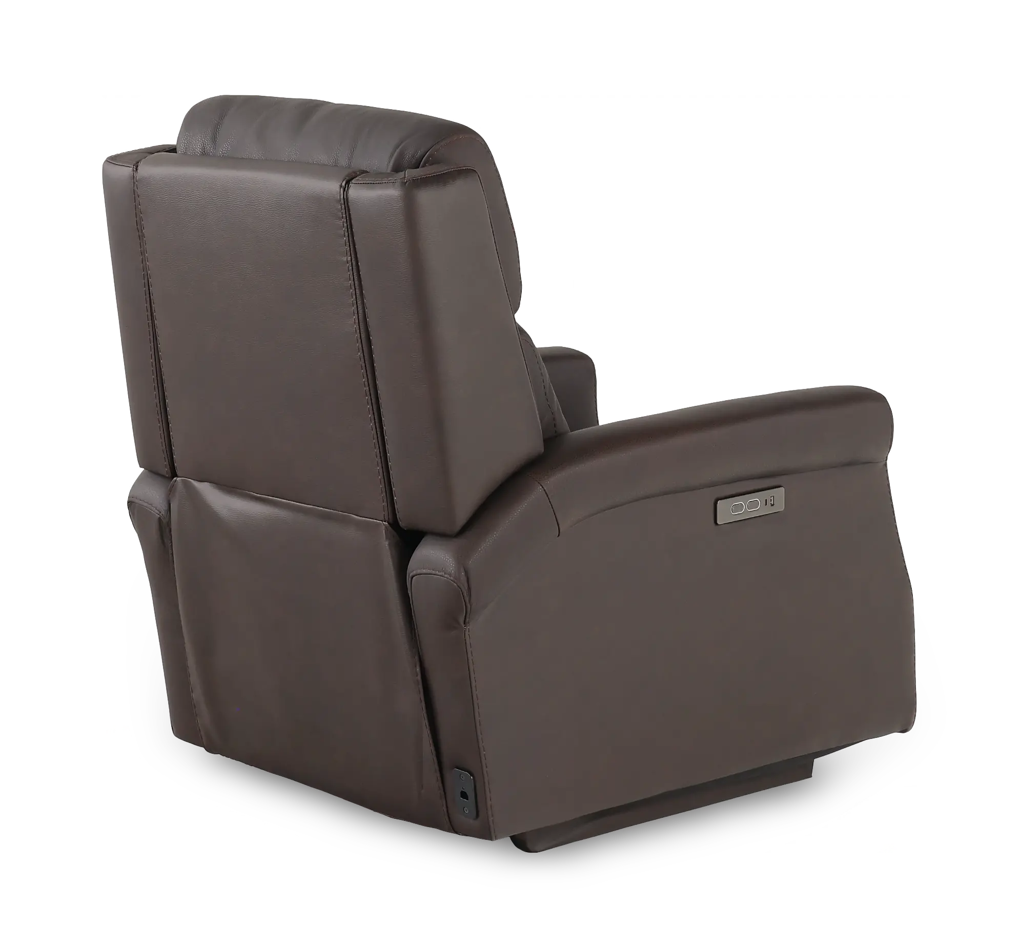 Finley Chocolate Brown Leather High-Leg Power Recliner-7