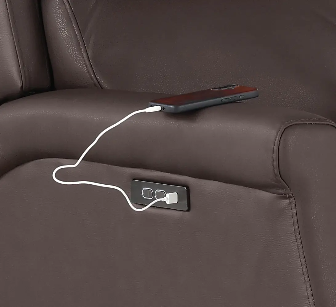 Finley Chocolate Brown Leather High-Leg Power Recliner-8