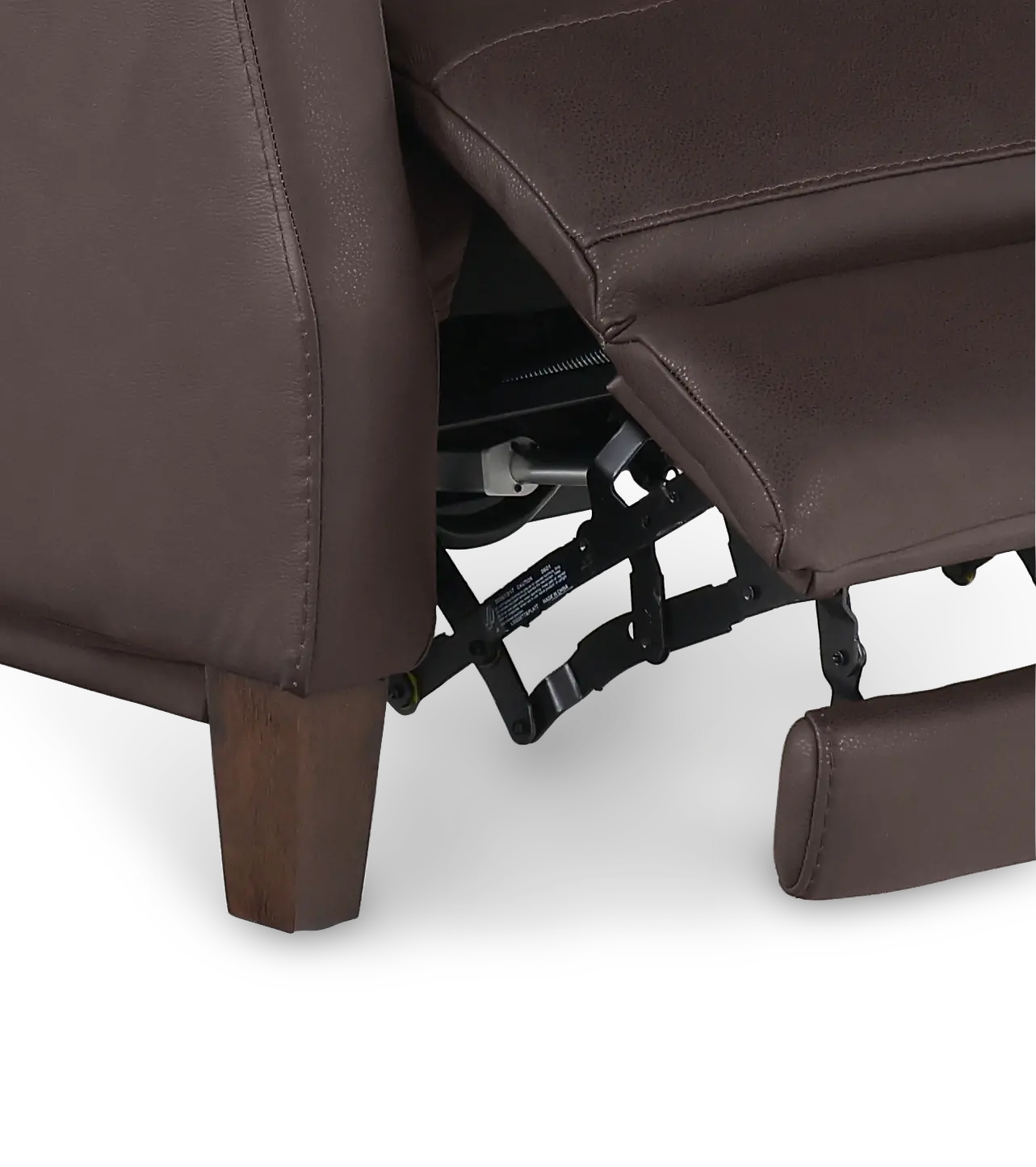 Finley Chocolate Brown Leather High-Leg Power Recliner-9