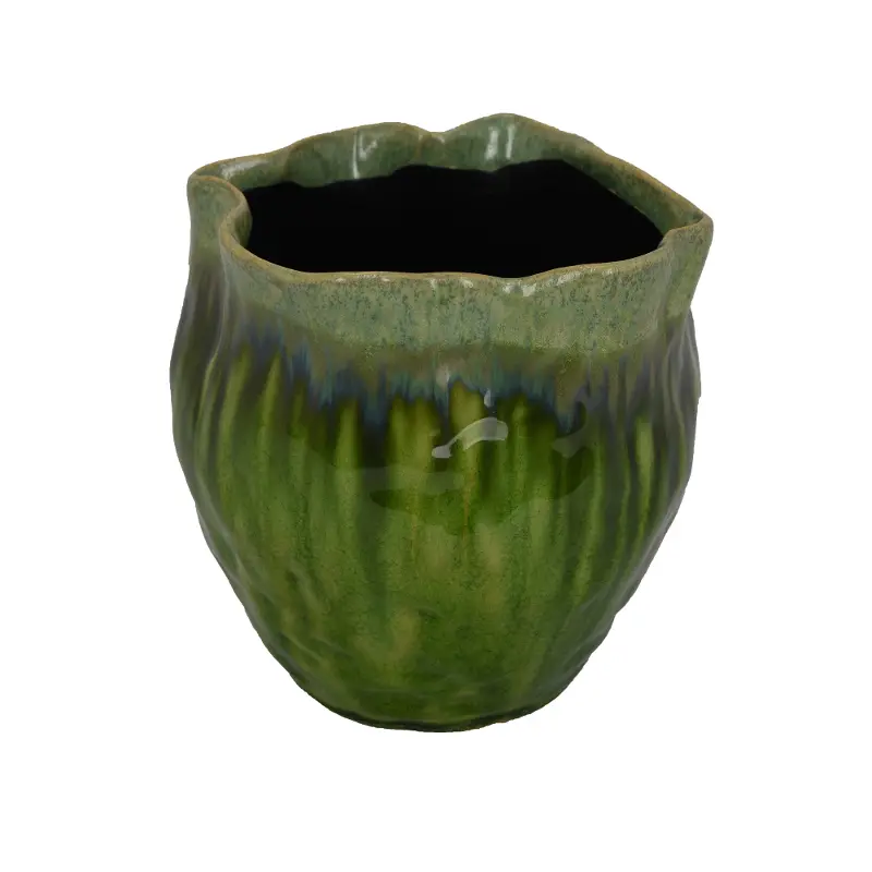 Green Ceramic Planter