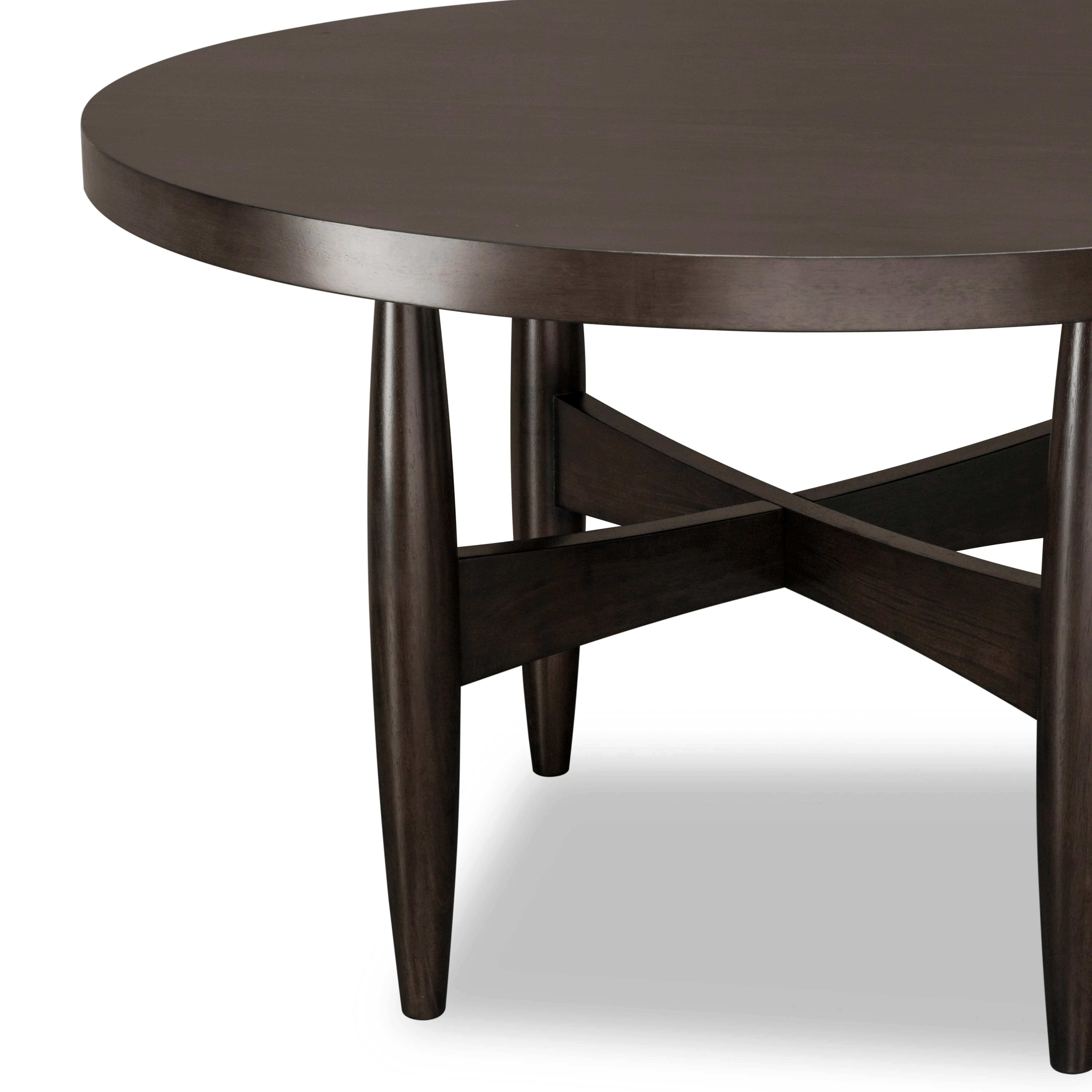 Koko Minx Brown Round Table with 4 Woven Back Chairs-10