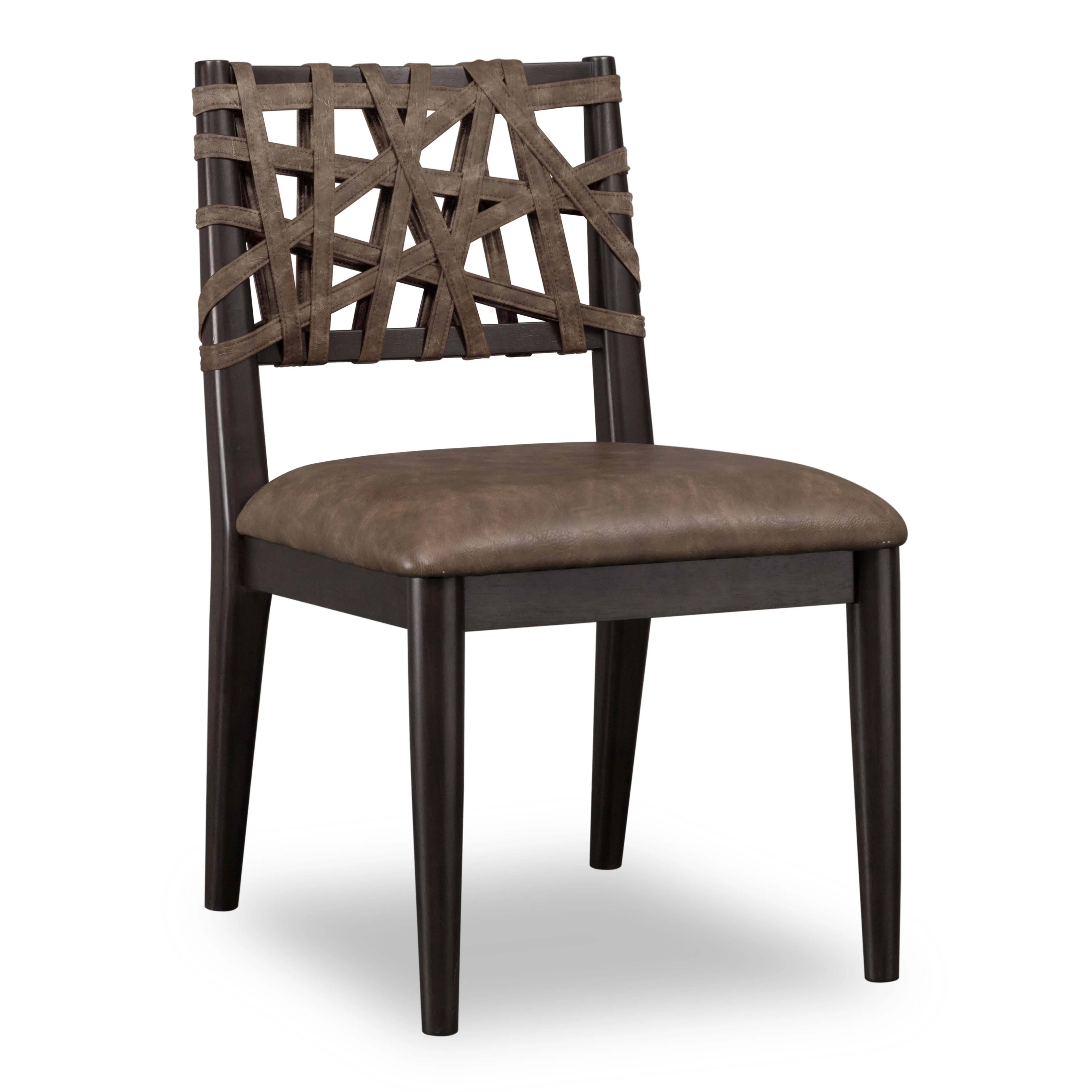 Koko Minx Brown Round Table with 4 Woven Back Chairs-3