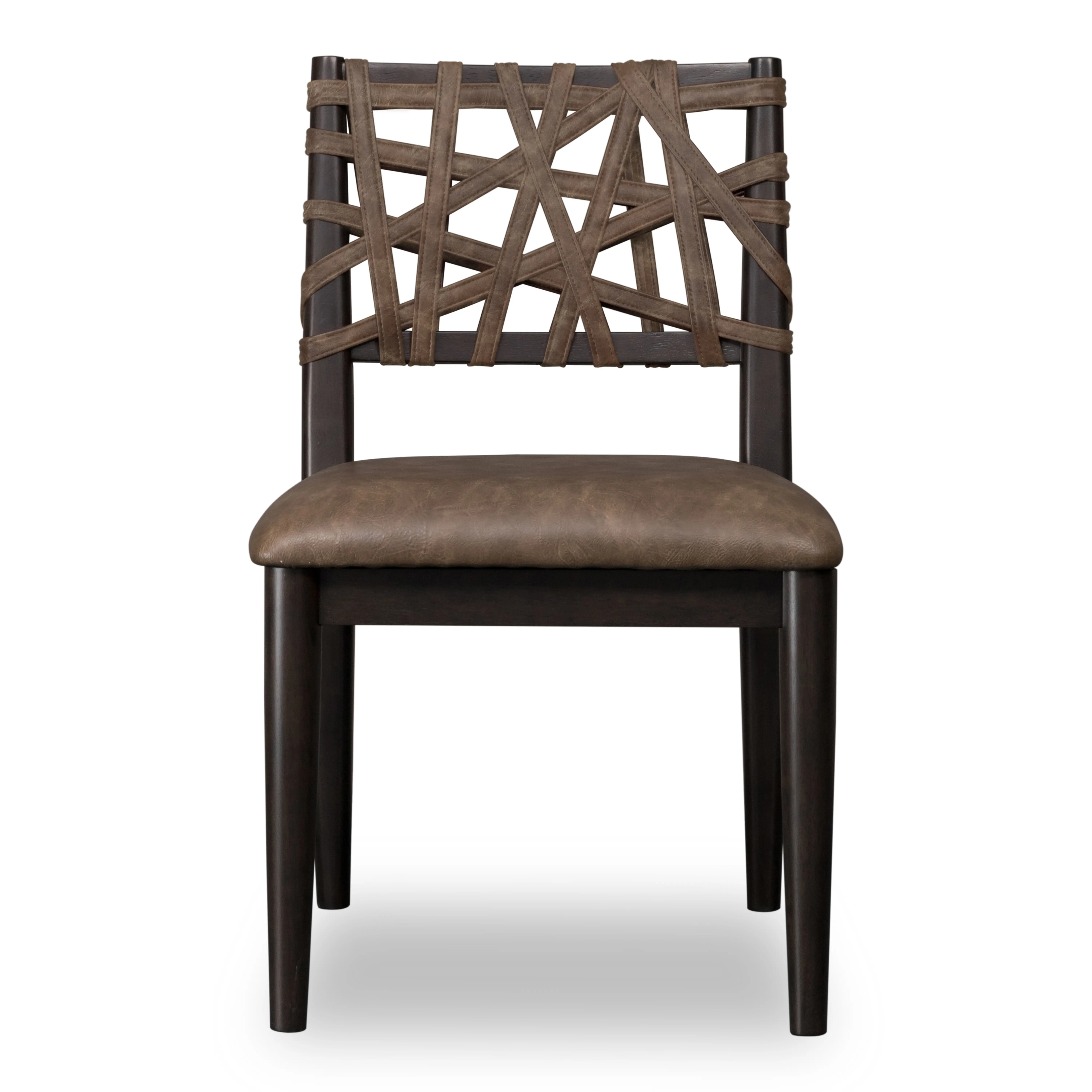 Koko Minx Brown Round Table with 4 Woven Back Chairs-4