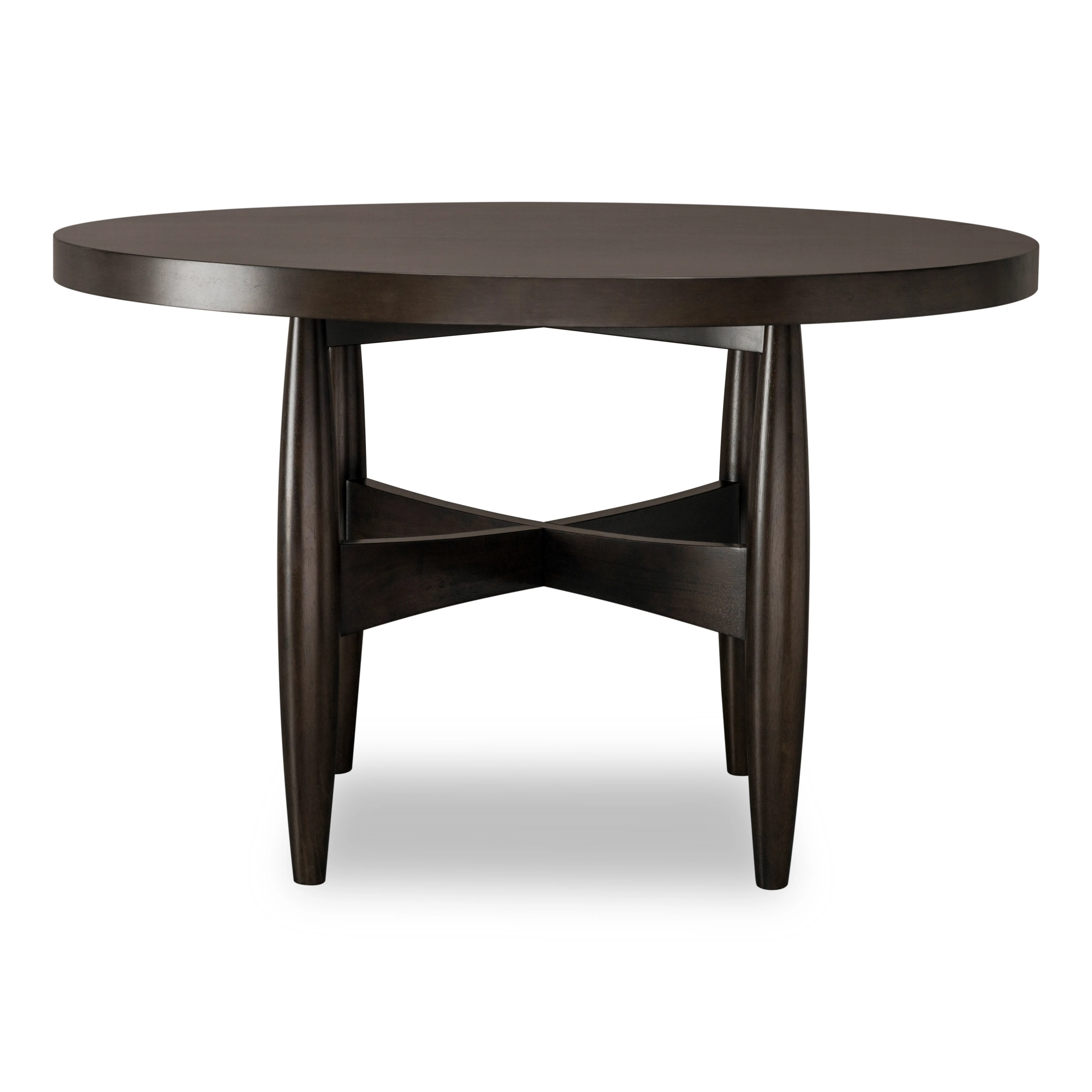 Koko Minx Brown Round Table with 4 Woven Back Chairs-7