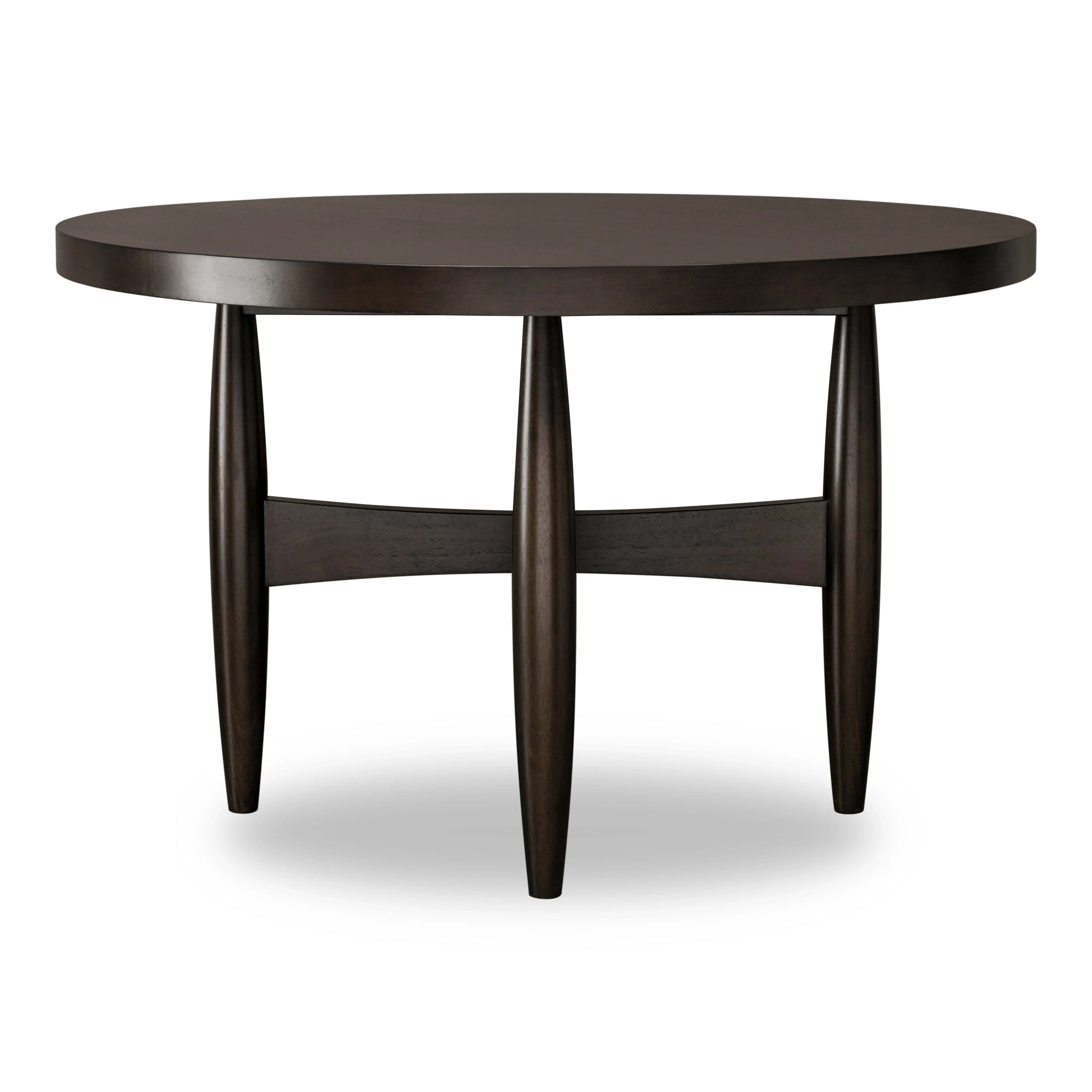 Koko Minx Brown Round Table with 4 Upholstered-Back Chairs-7