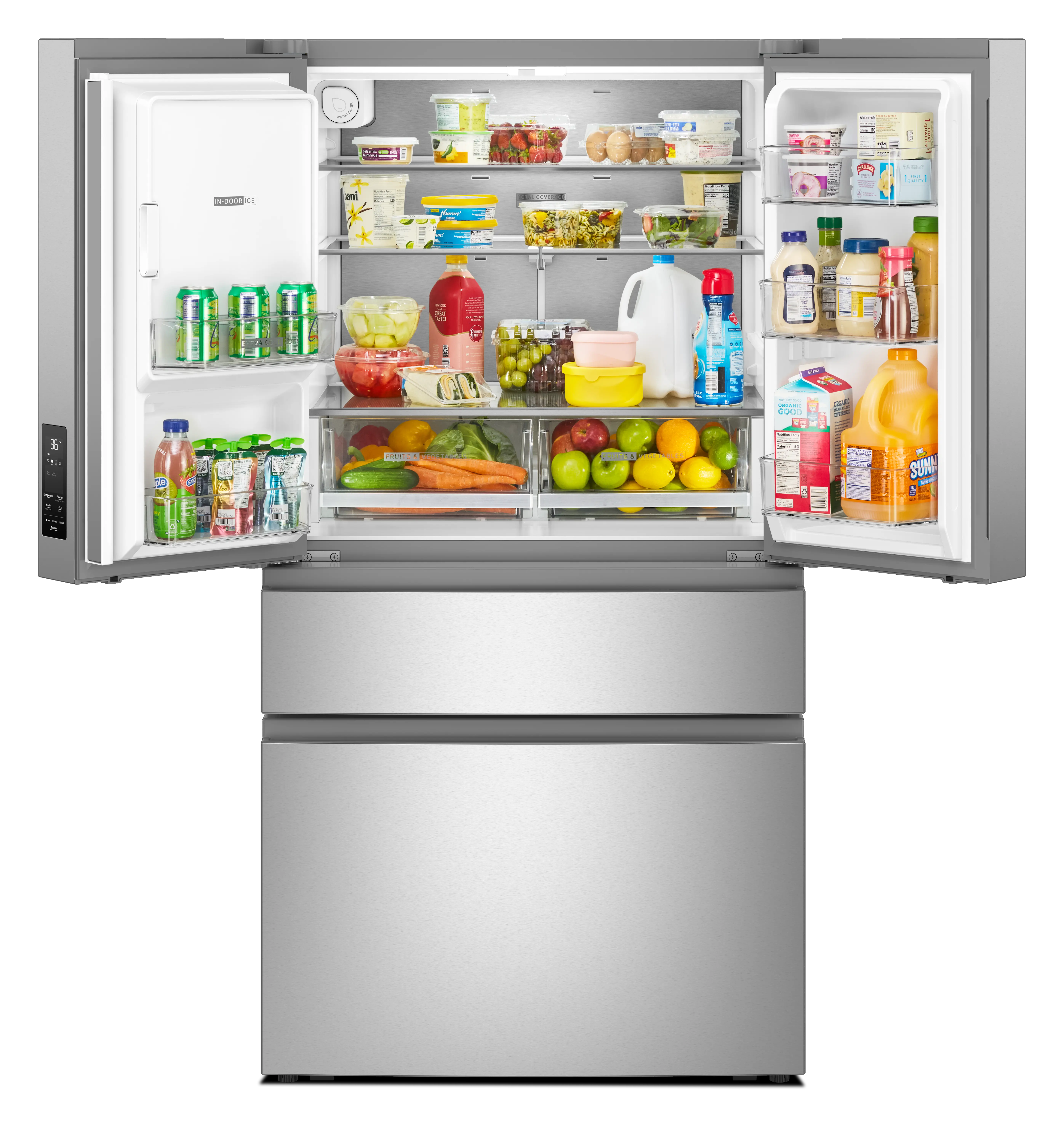 WRMF3736SZ Whirlpool 29 Cu Ft 4-Door French Door Refrigerator with Flexible Temperature Drawer - Stainless Steel-14