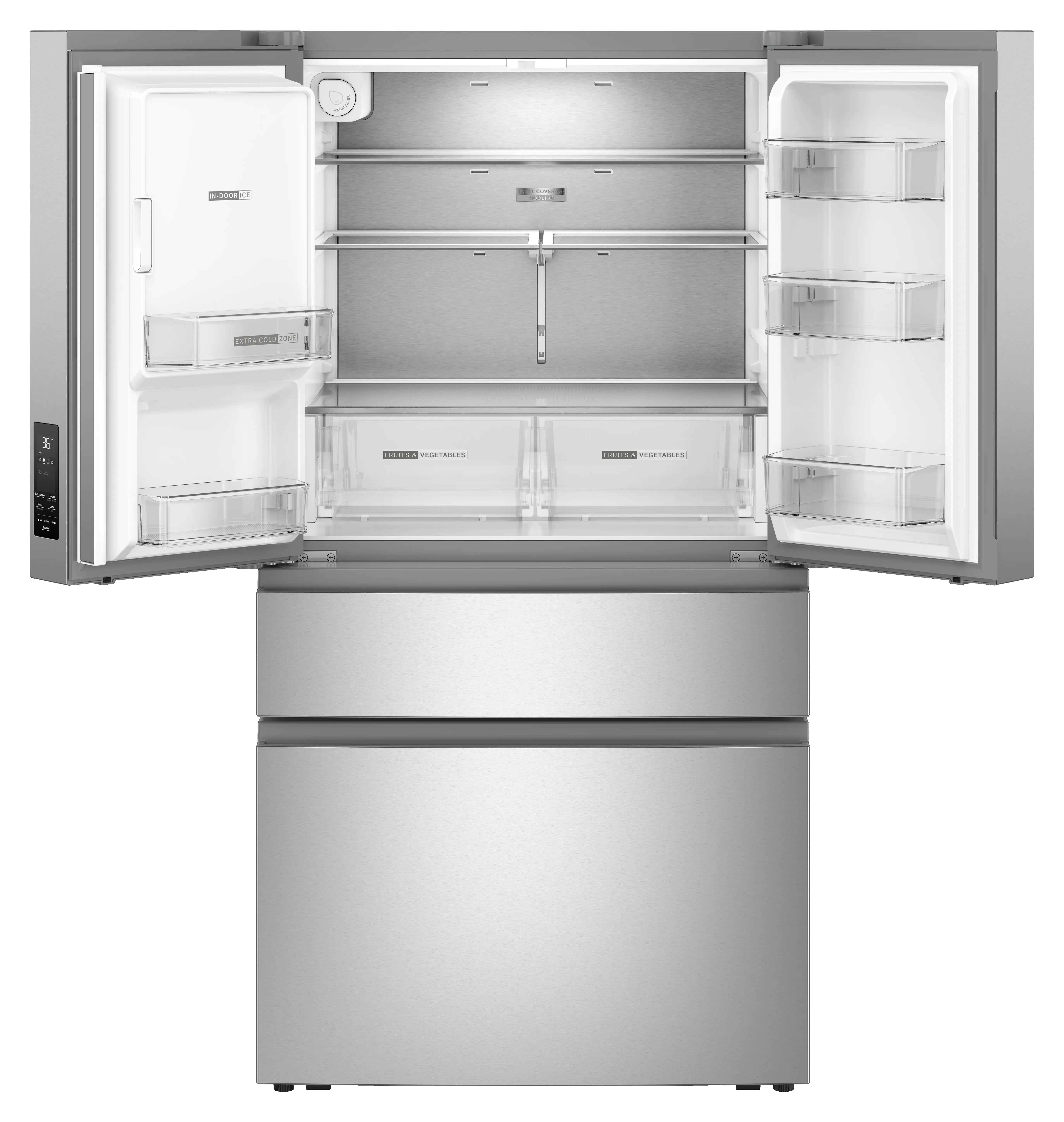 WRMF3736SZ Whirlpool 29 Cu Ft 4-Door French Door Refrigerator with Flexible Temperature Drawer - Stainless Steel-5