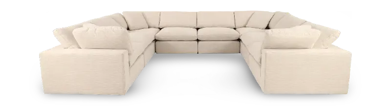 Harpo White 8-Piece Sectional