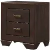 Excalibur Dark Cocoa Brown 2-Drawer Nightstand