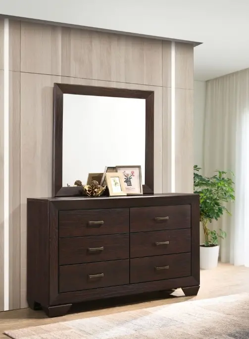 Excalibur Dark Cocoa Brown 6-Drawer Dresser-2
