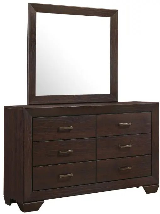 Excalibur Dark Cocoa Brown 6-Drawer Dresser-3