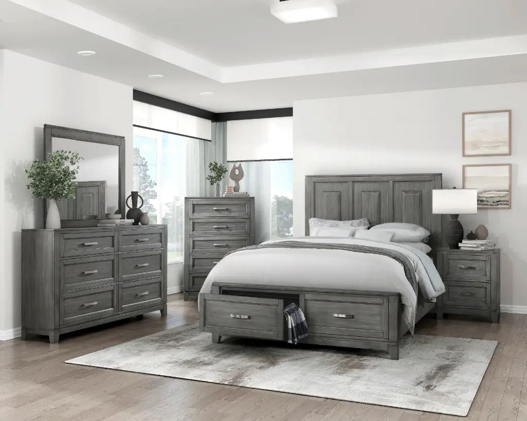 Jordan Driftwood Gray 6-Drawer Dresser-2