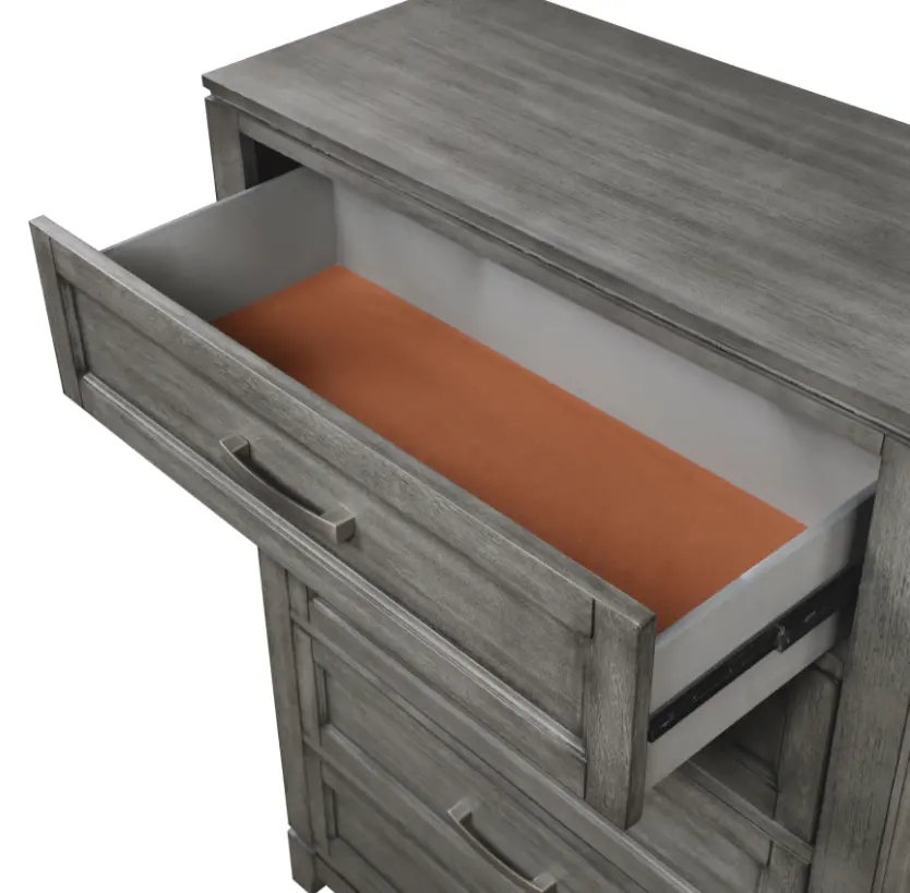 Jordan Driftwood Gray 6-Drawer Dresser-5