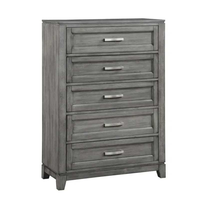 Jordan Driftwood Gray 5-Drawer Chest-1