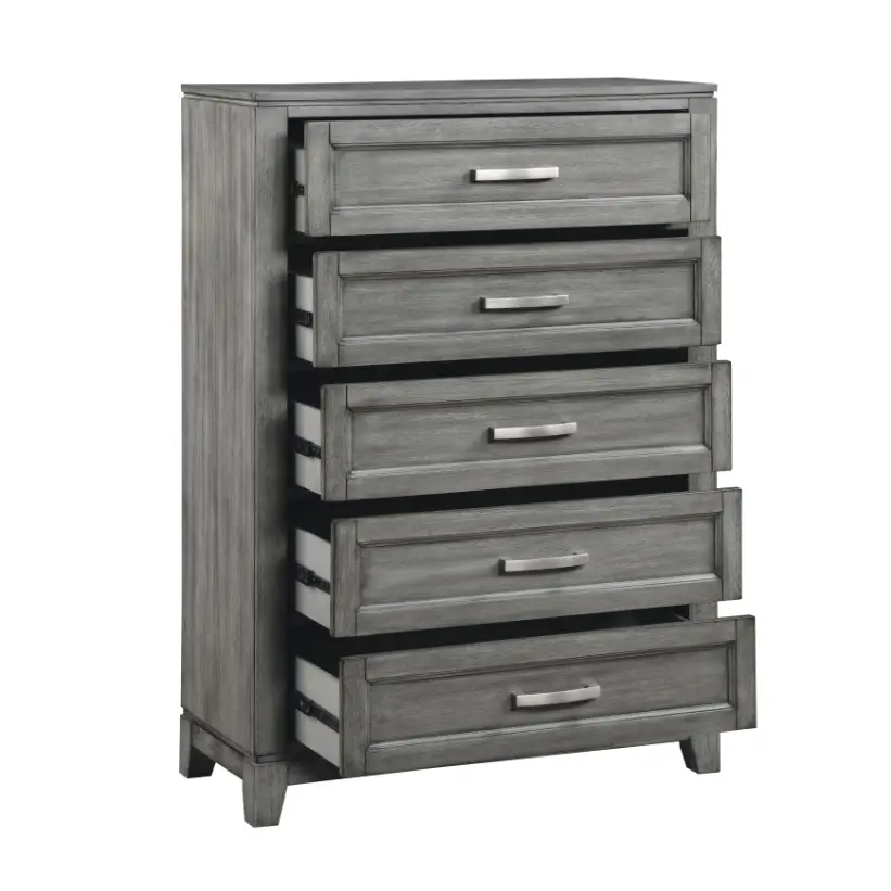 Jordan Driftwood Gray 5-Drawer Chest-4
