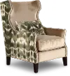 Palatial Eucalyptus Green Wingback Accent Chair
