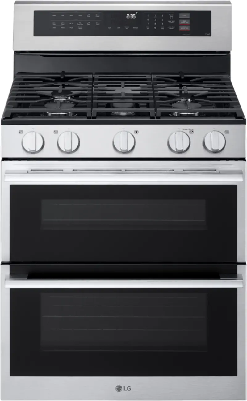 LG 6.9 Cu Ft Smart Double Oven Gas Range - Stainless Steel