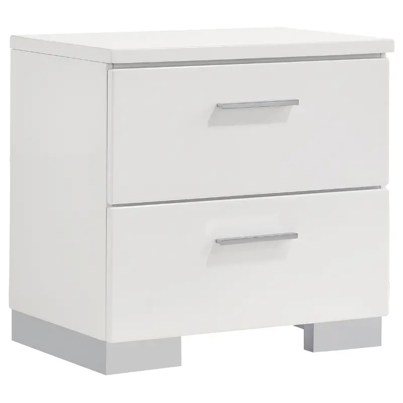 Manhattan Bright White 2-Drawer Nightstand
