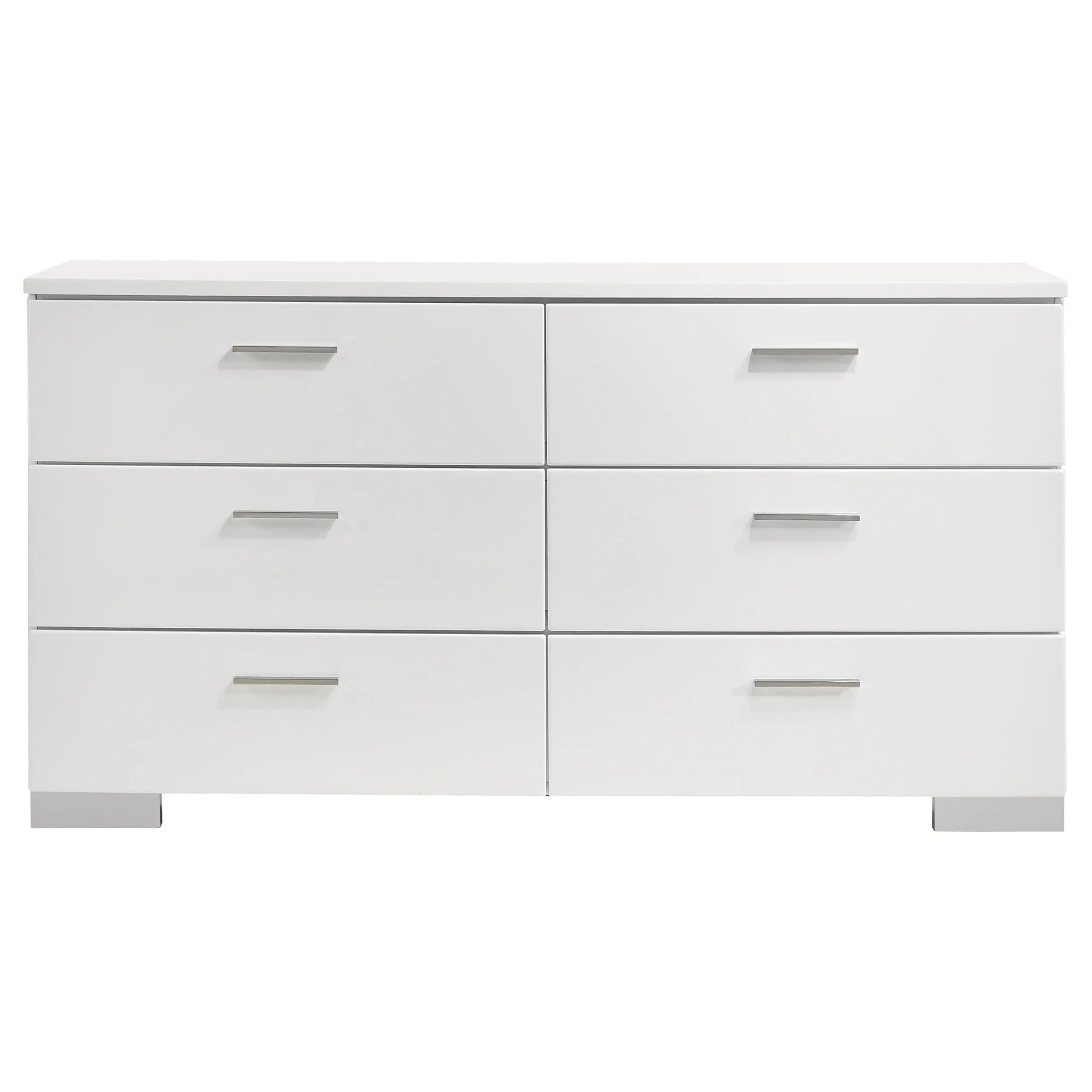 Manhattan Bright White 6-Drawer Dresser-4