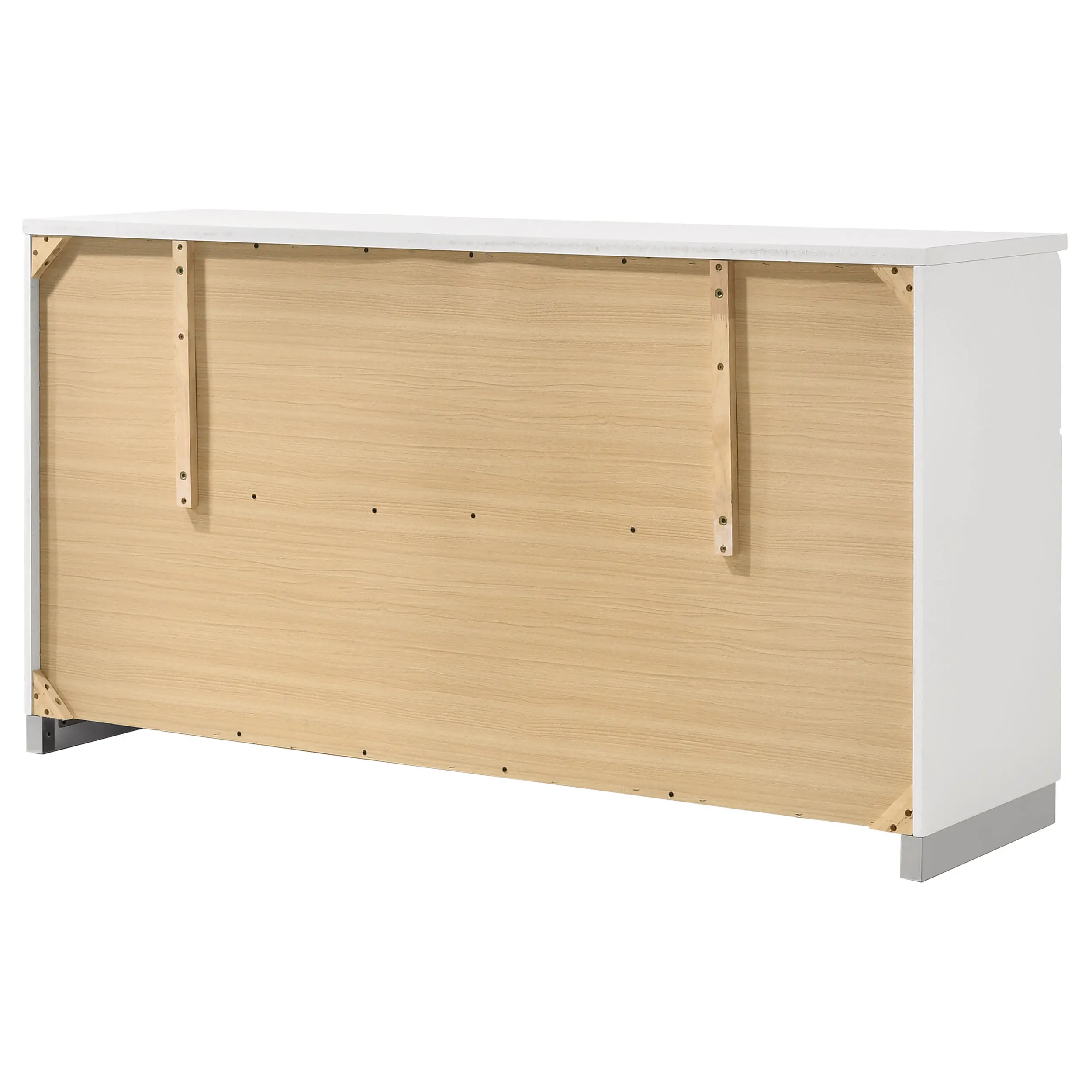 Manhattan Bright White 6-Drawer Dresser-6