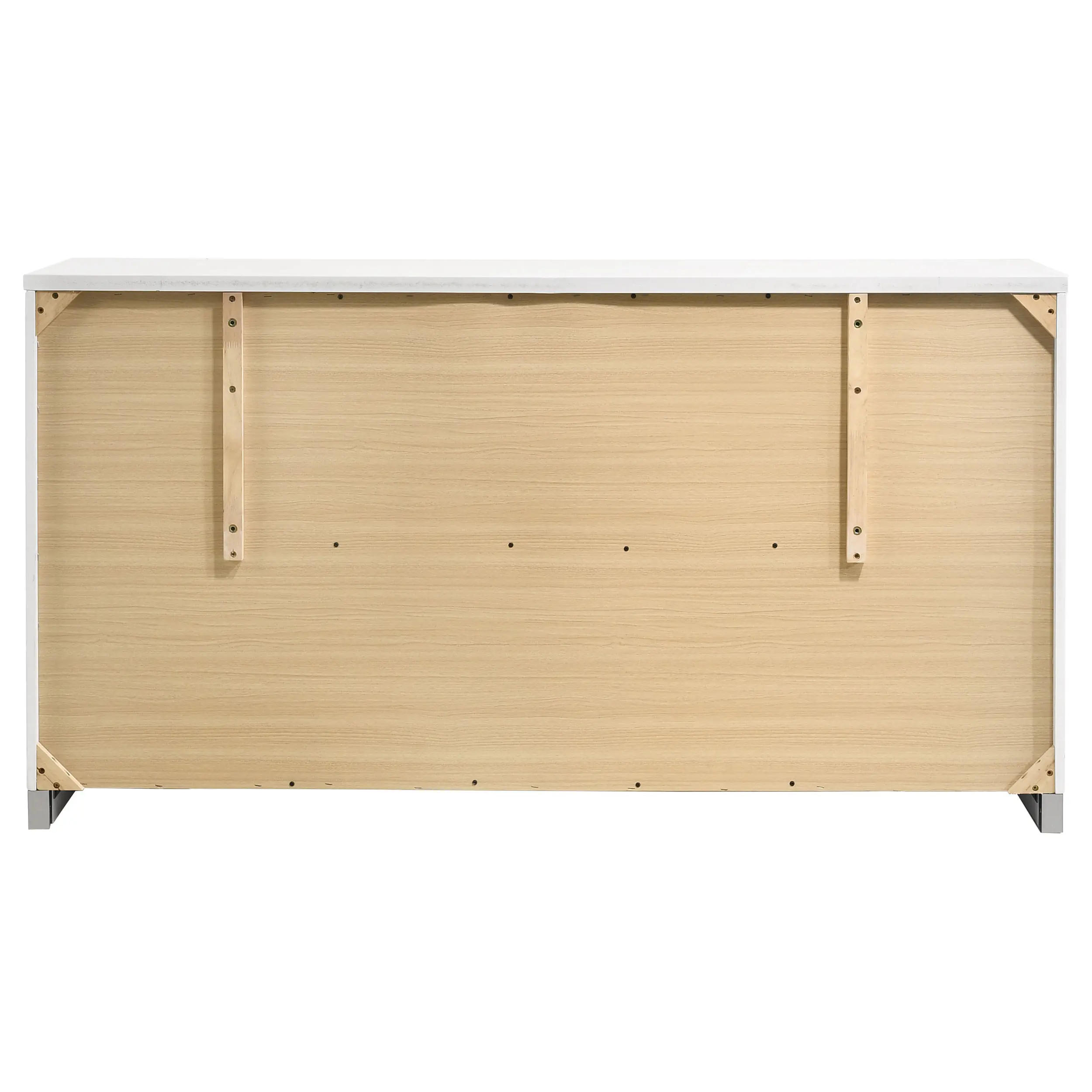 Manhattan Bright White 6-Drawer Dresser-7