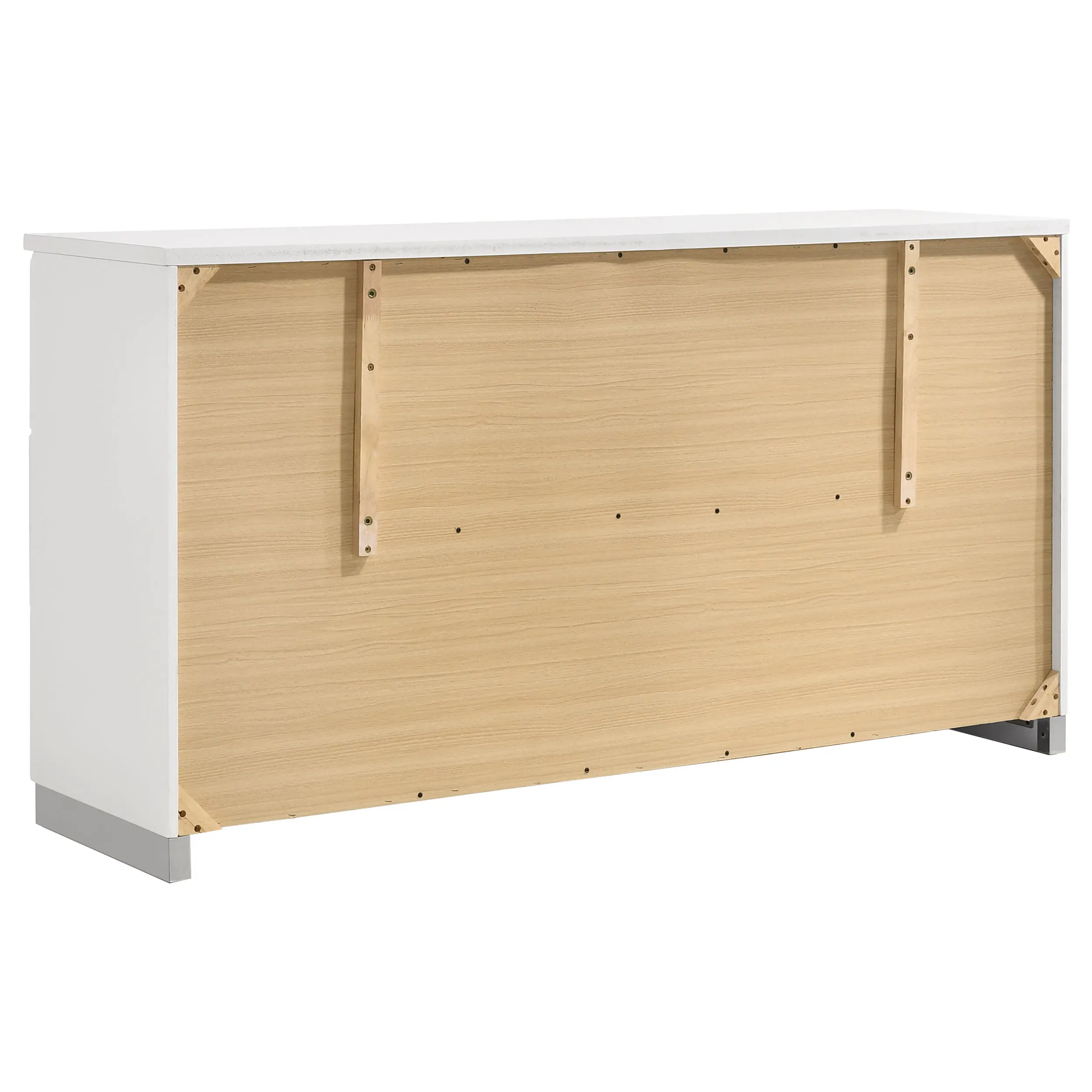 Manhattan Bright White 6-Drawer Dresser-8