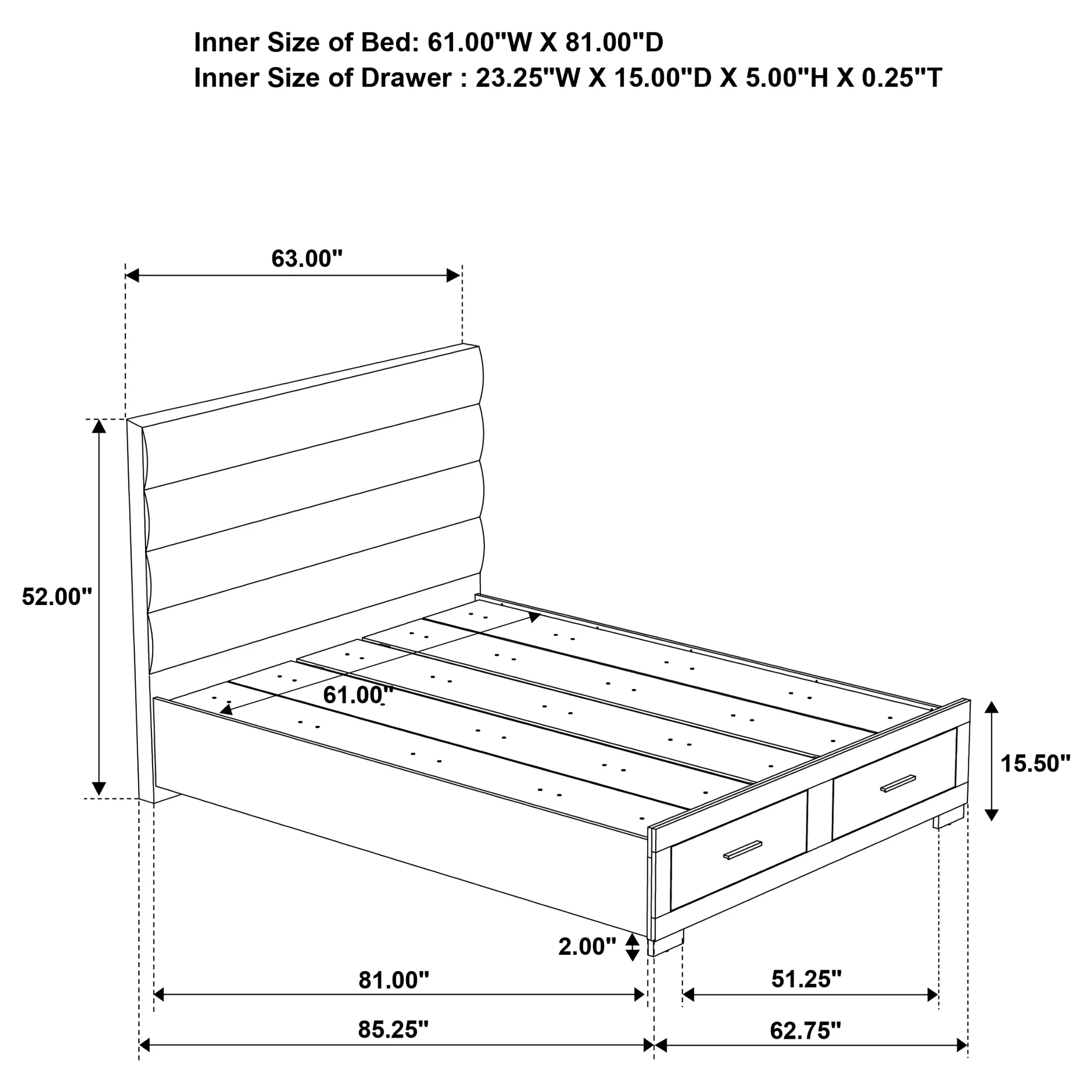 Manhattan Bright White Queen Storage Bed-3