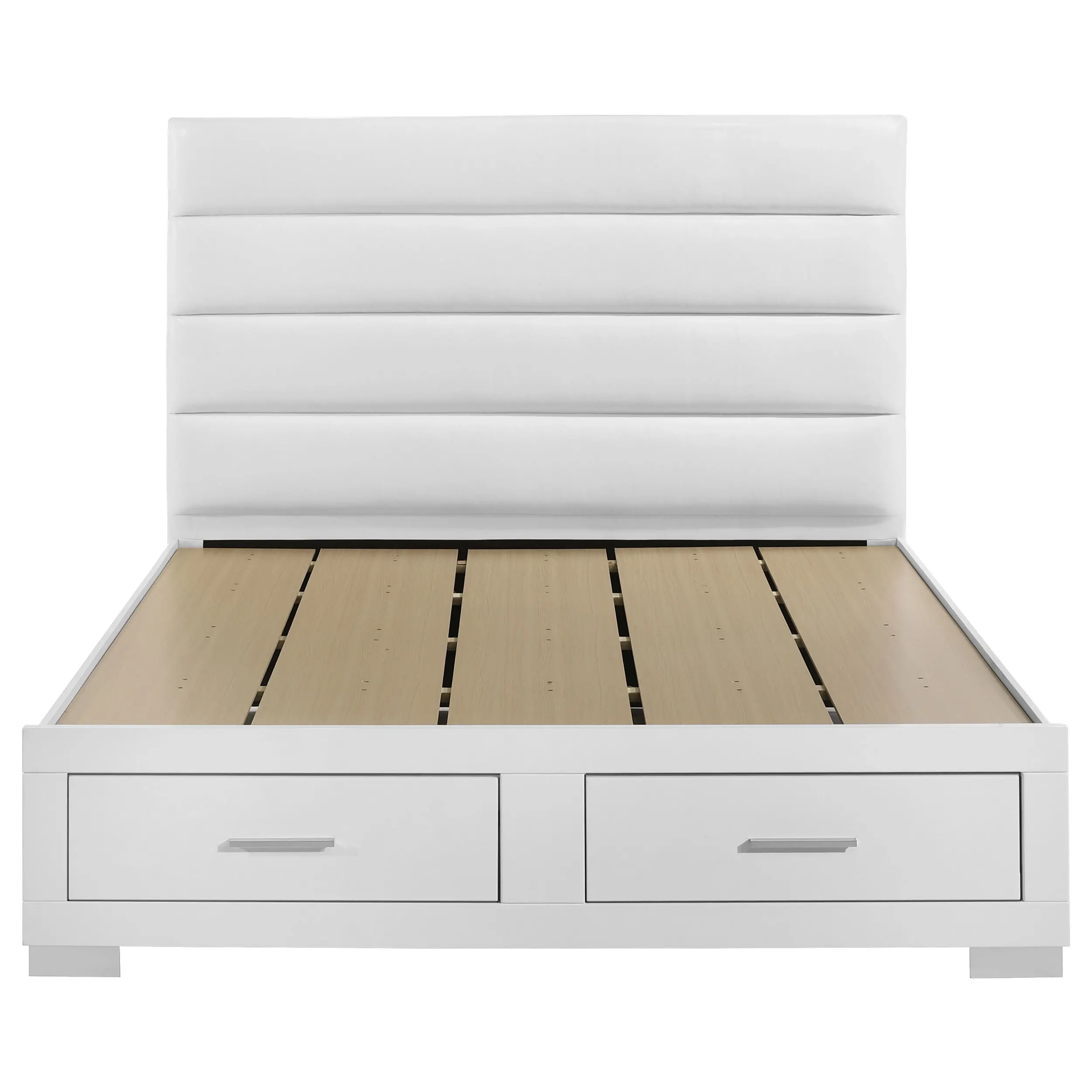 Manhattan Bright White Queen Storage Bed-4