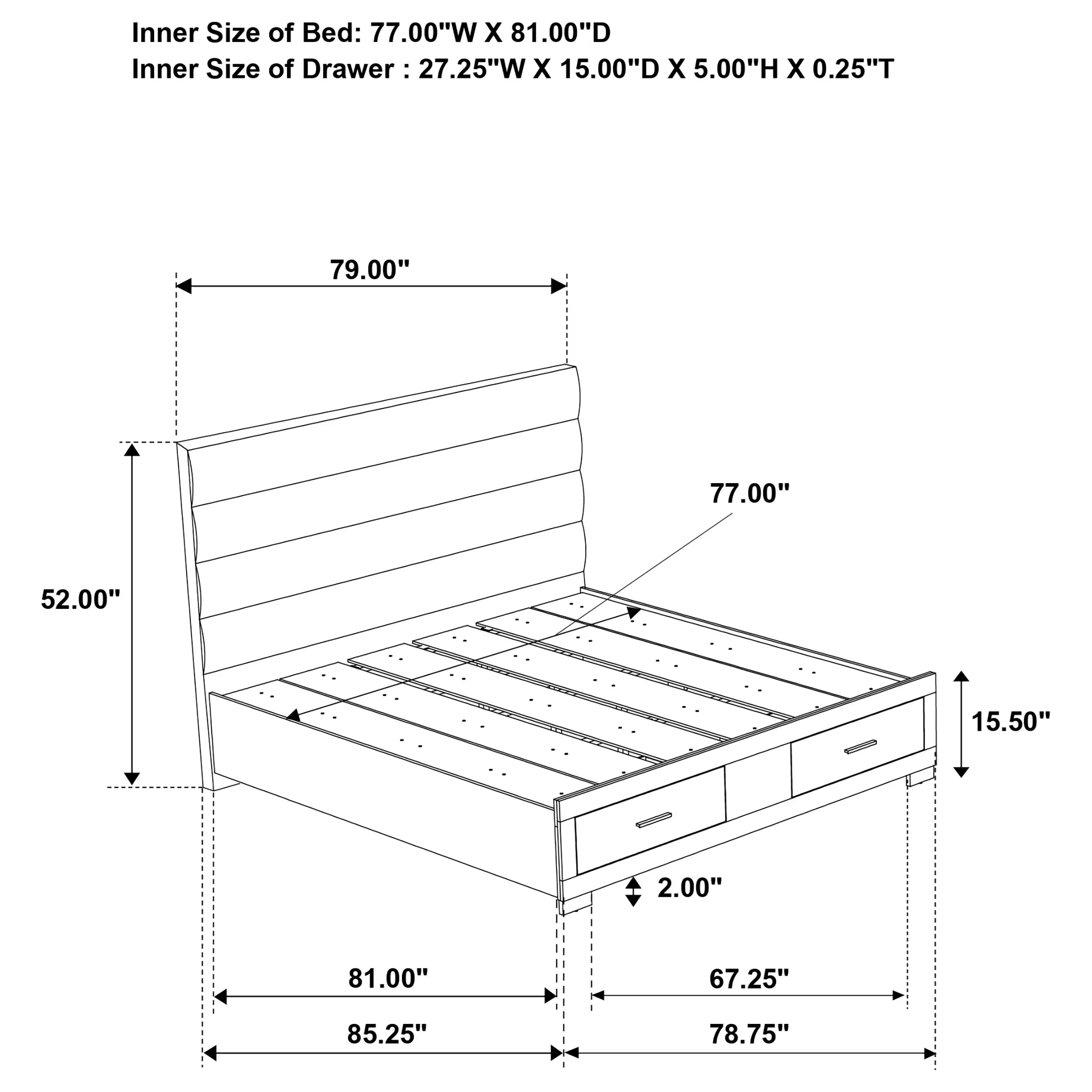Manhattan Bright White King Storage Bed-3