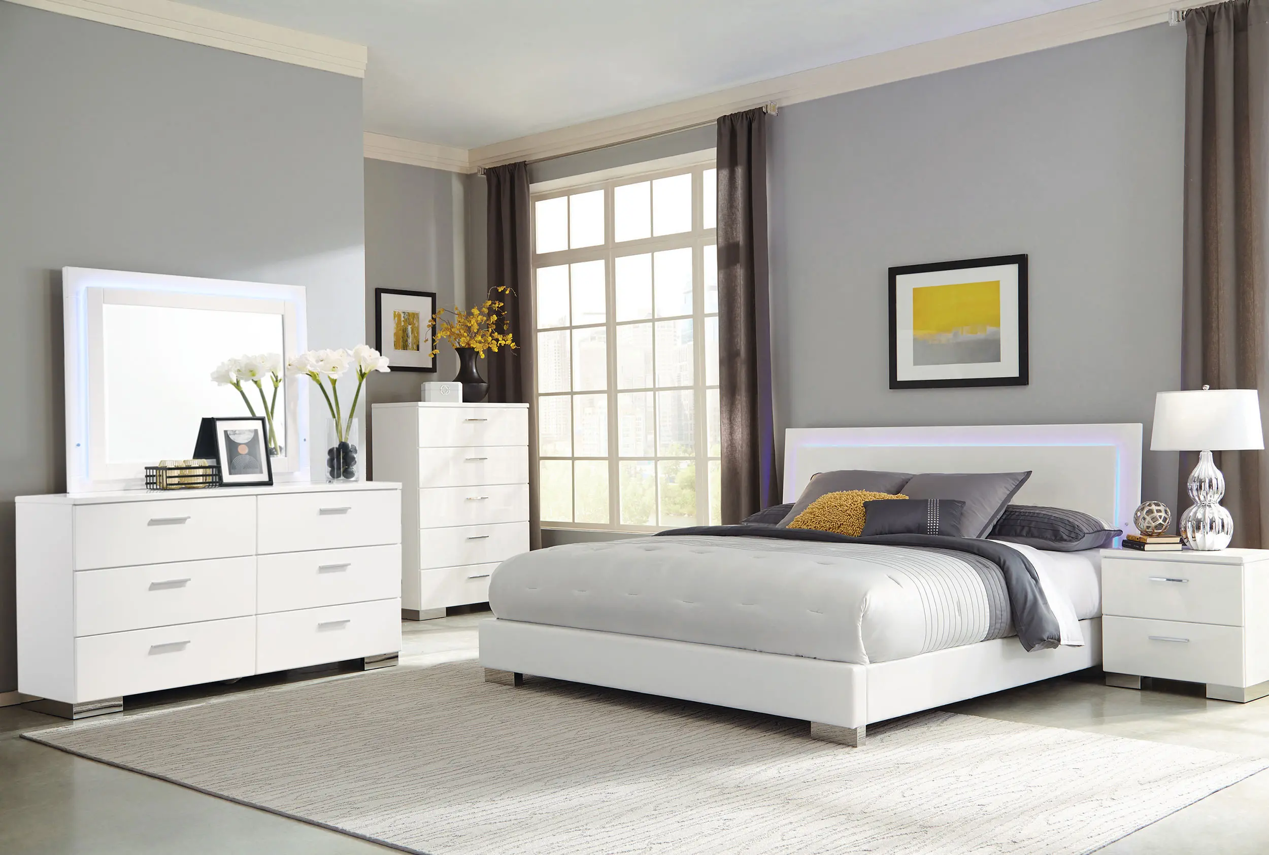 Manhattan Bright White King Storage Bed-9